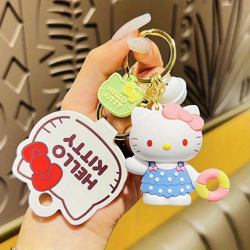 Anime Sanrio Hello Kitty Phone Case Pendant Doll Creativity Handmade Color  Bead Chain Women Bag Lanyard Kawaii Plush Accessories - AliExpress