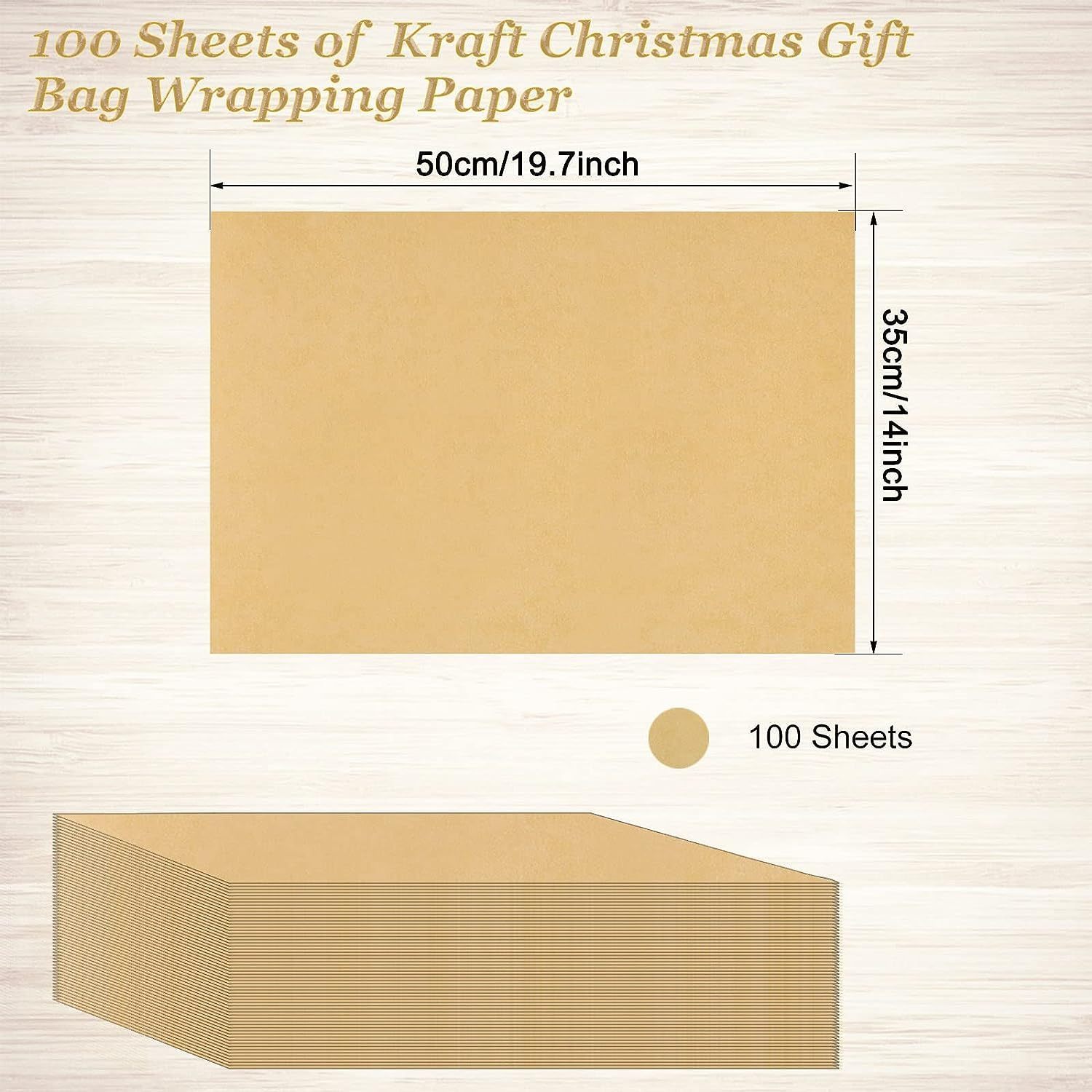  Acid Free Kraft Tissue Paper 100 Sheets 15 Inch x 20