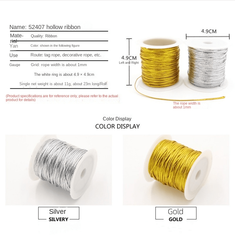 109yard Diy Golden And Silver Wire For Tags 16 Strands - Temu