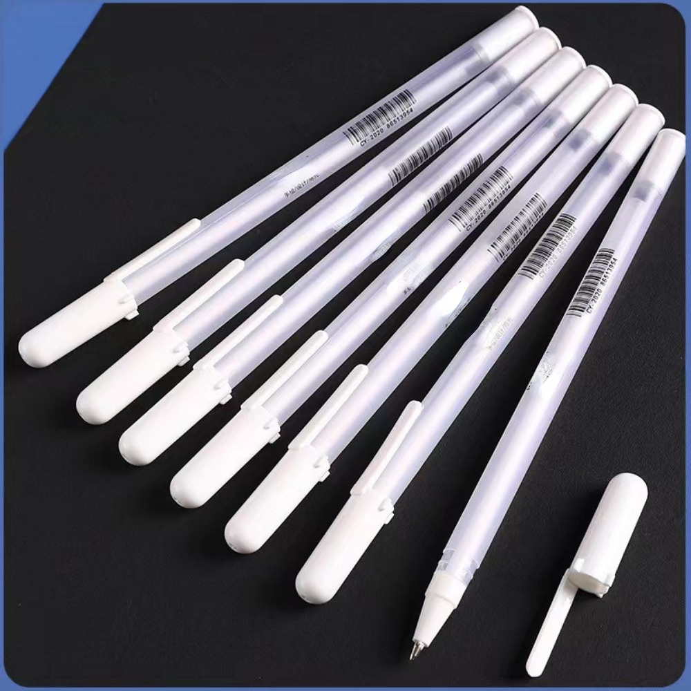 6pcs Highlight Pens Art Drawing White Ink Pen Sketching white ink highlight  pen Highlight Marker 0.8mm Painting Supplies