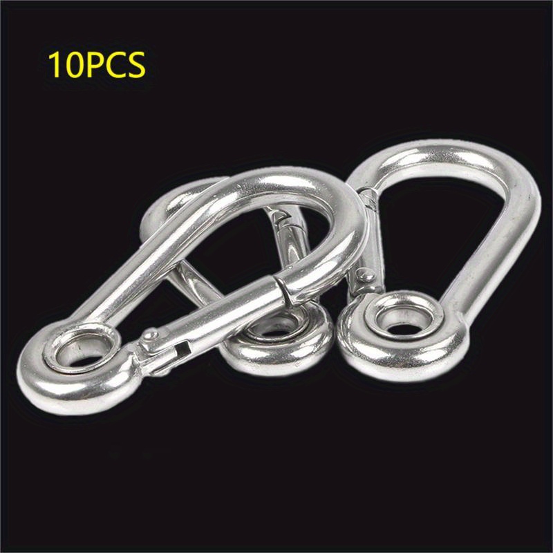 304 Stainless Steel Carabiner Clip Spring snap Hook Heavy - Temu United  Kingdom