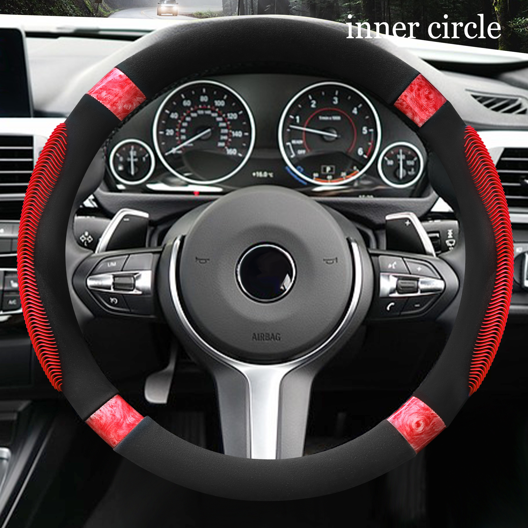 1pc Classic Multicolor Auto lenkradbezug Stretch innenring - Temu