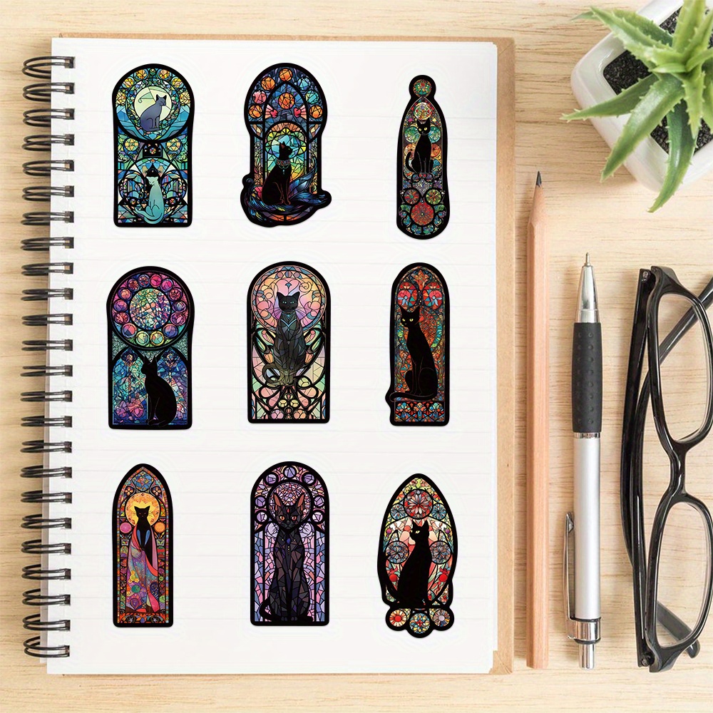 50pcs/pack Gothic Bible Waterproof DIY Creative Doodle Stickers For Laptop  PC Computer Mobile Smartphones Phone Case Guitar Desktop Cup Travel  Motorcycles Car Accessories Toys For Gifts