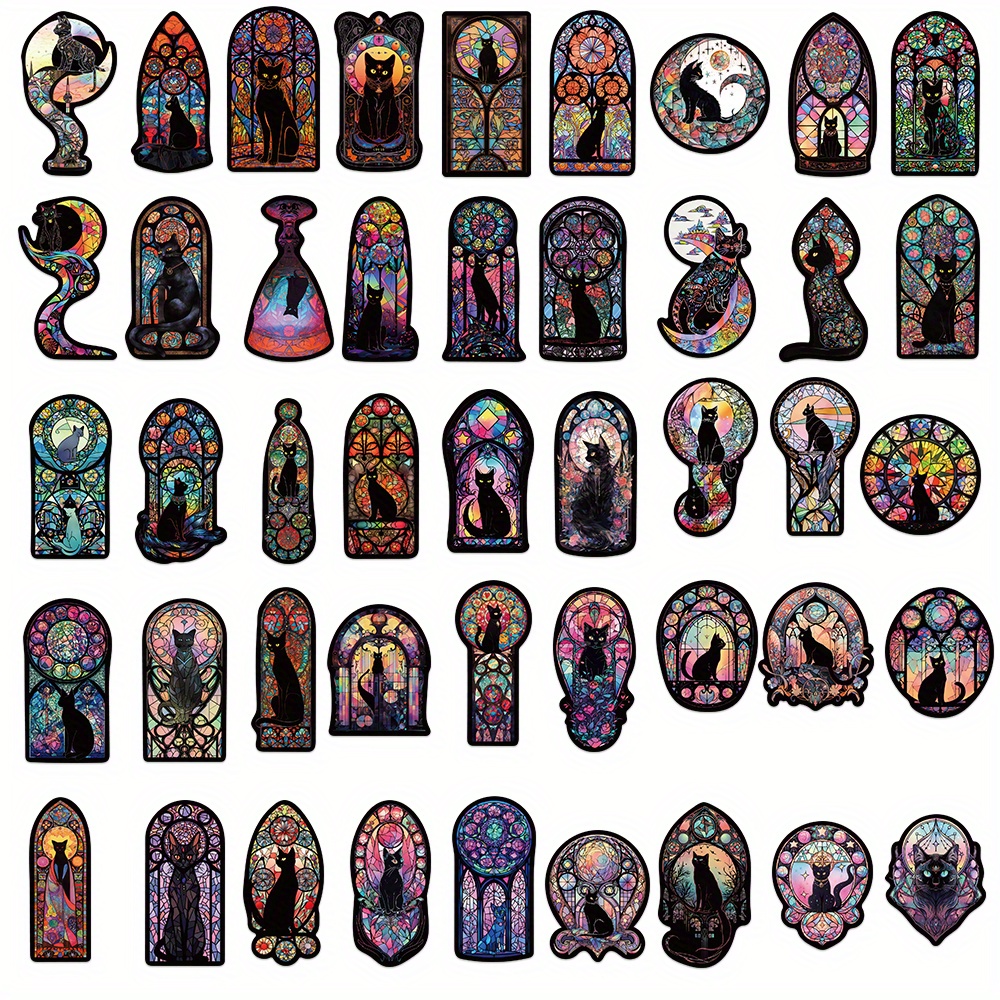 50pcs/pack Gothic Bible Waterproof DIY Creative Doodle Stickers For Laptop  PC Computer Mobile Smartphones Phone Case Guitar Desktop Cup Travel  Motorcycles Car Accessories Toys For Gifts