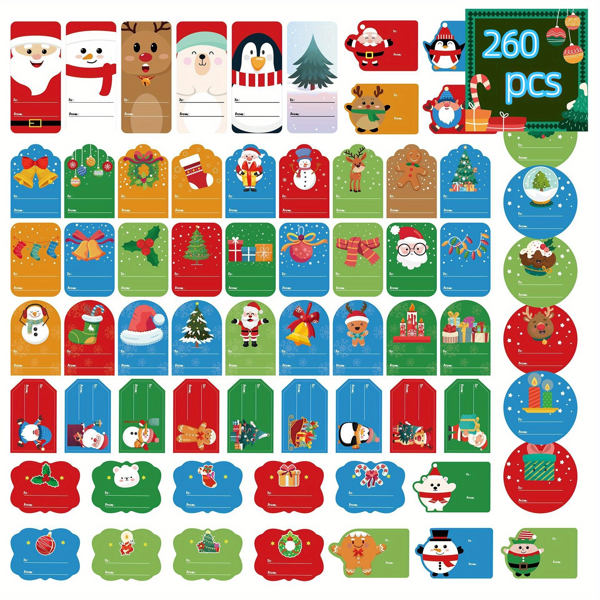 Christmas Gift Tags Stickers Self Adhesive Christmas Name - Temu