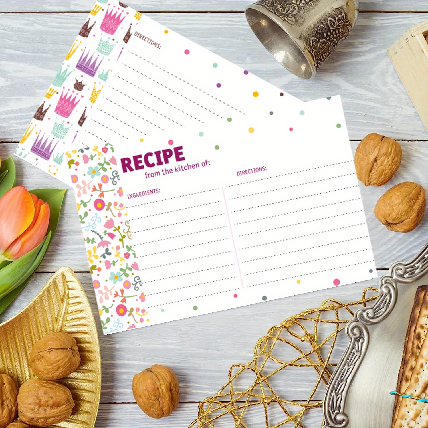 50 Double sided Printed Recipe Cards Double sided Writing In - Temu