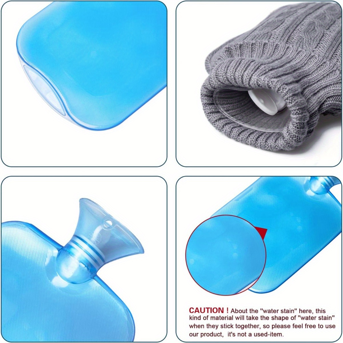 Samply Hot Water Bottle With Knitted Cover hot Water Bag For - Temu