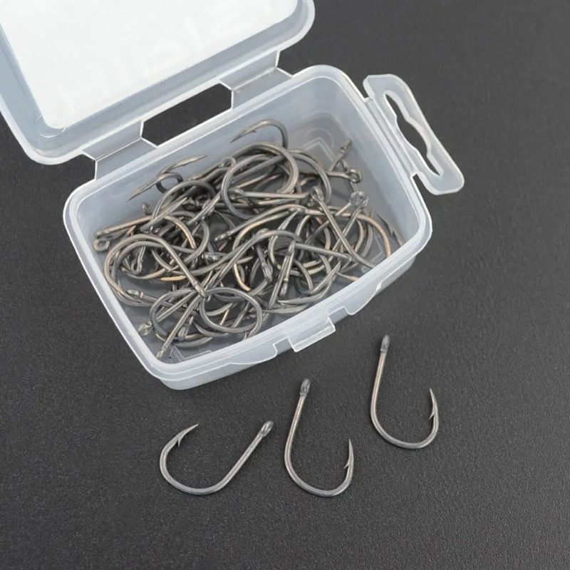 High Carbon Stainless Steel Fishing Hooks Barbed Carp Hooks - Temu Georgia