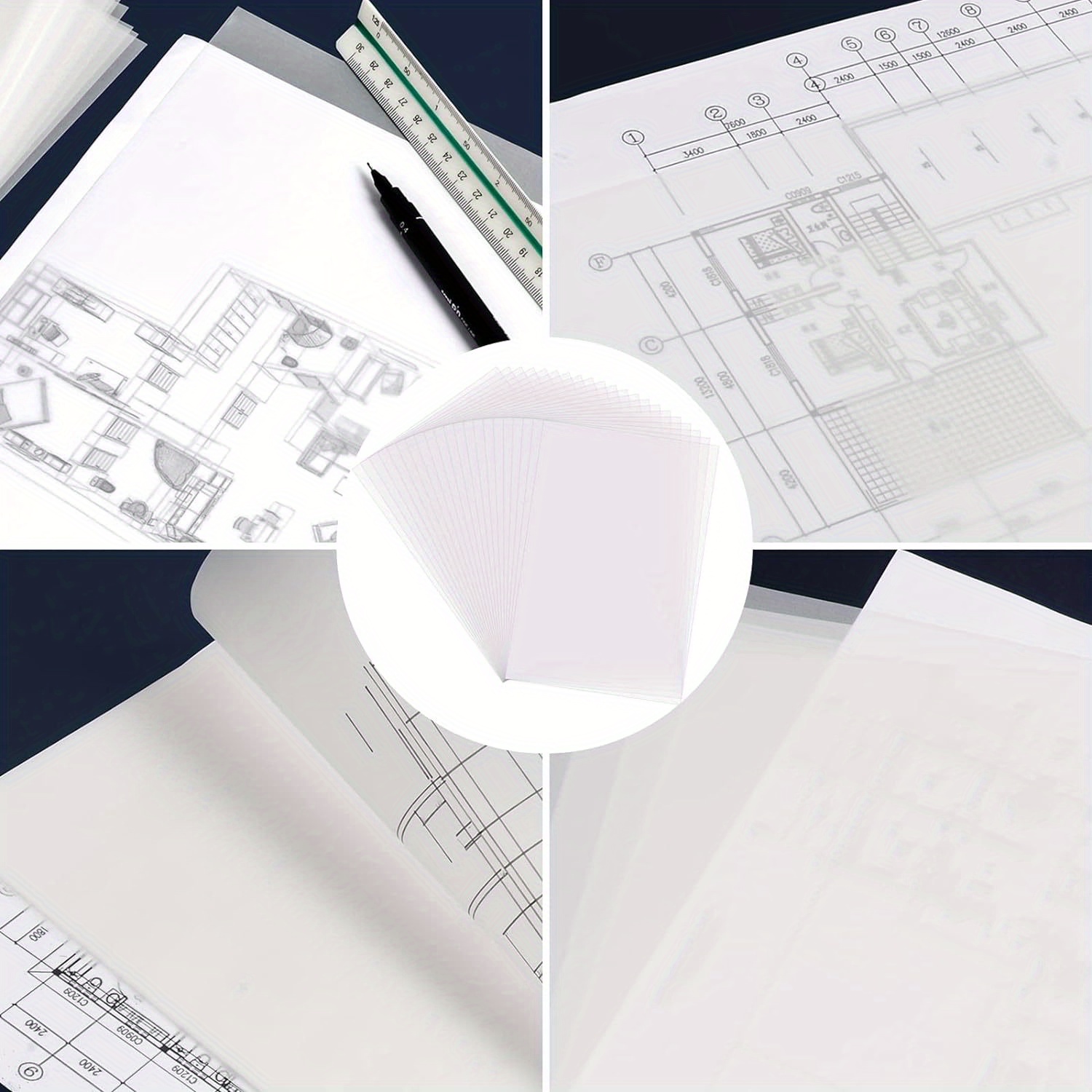 Translucent Tracing Paper White Carbon Paper for Drawing Architecture  Copying Design Sketching Printing Scrapbooking Tracing Paper