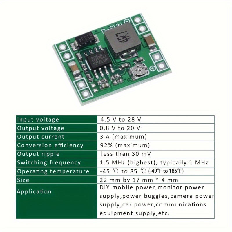 LM2596 DC-DC Buck Converter Adjustable Step Down Power Supply Module