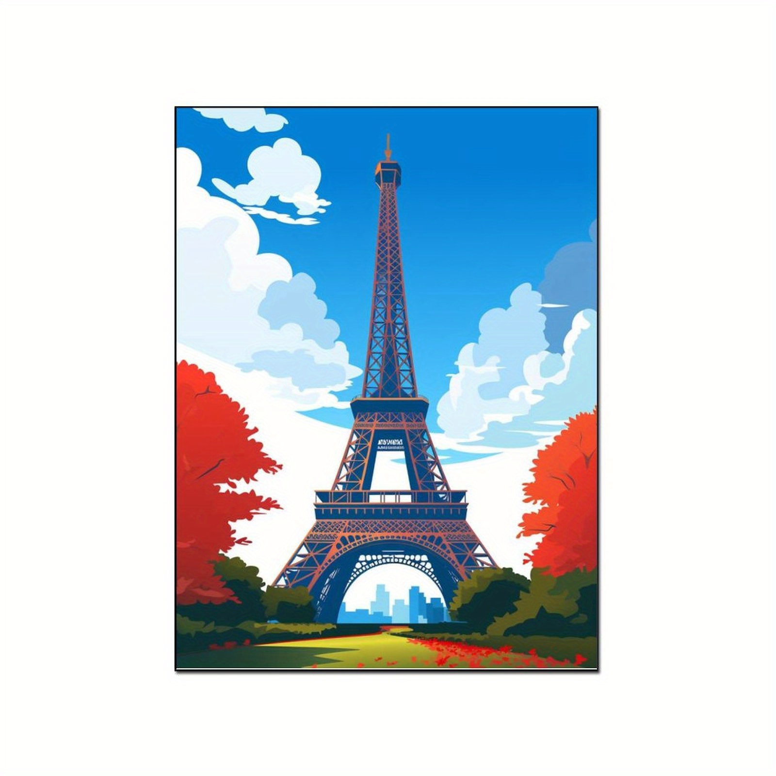 Canvas Poster Modern Art Lightpink Paris Eiffel Tower - Temu United Arab  Emirates