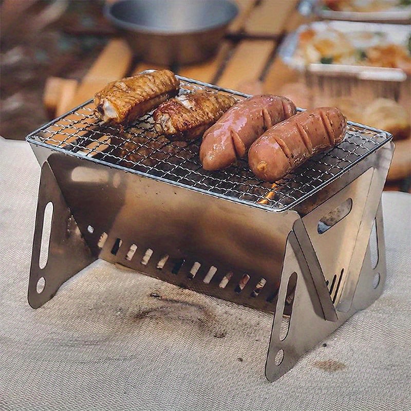 Mini Barbecue à charbon Pliable avec grille pour Camping, Barbecues et  grils