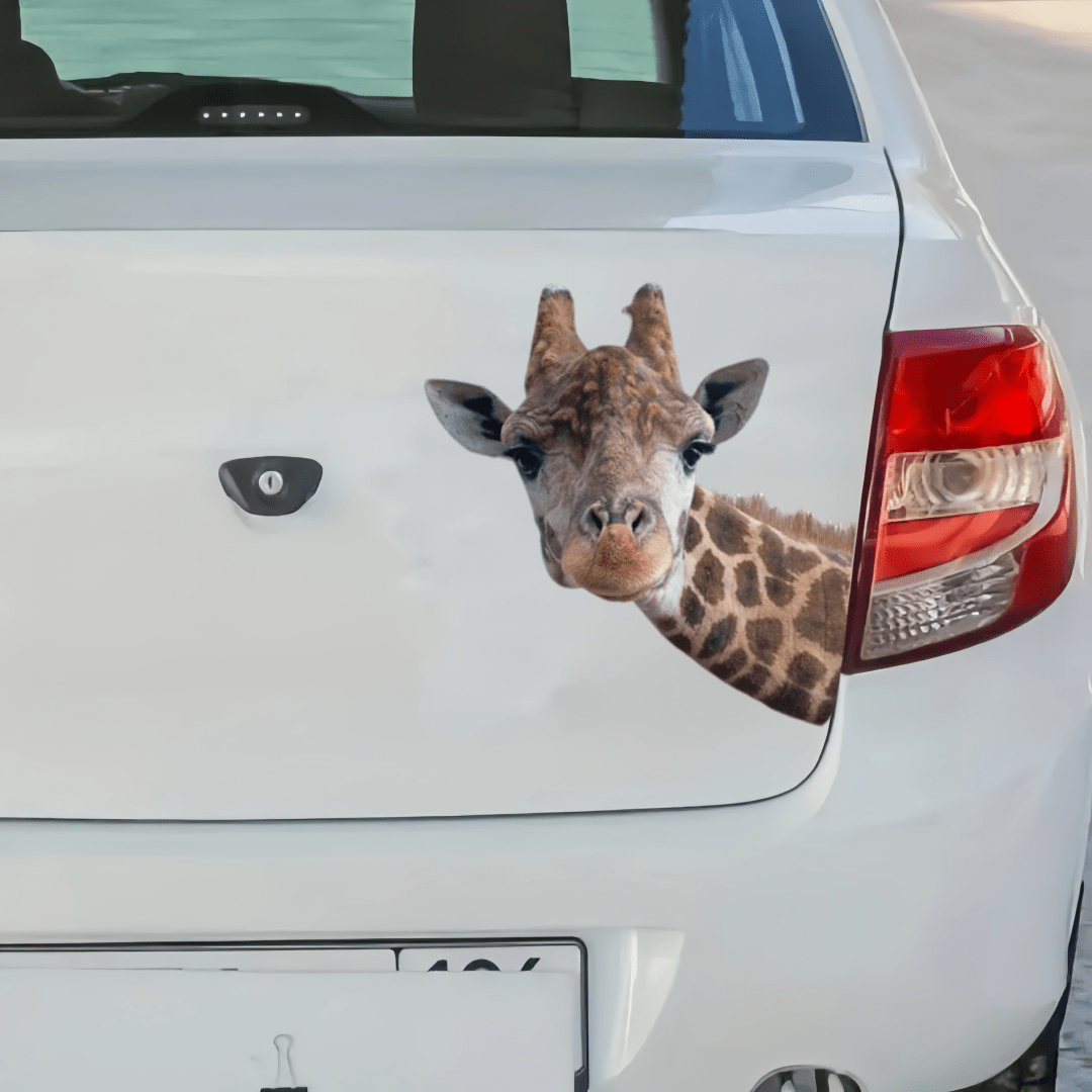 Funny Giraffe Vinyl Sticker for Car Window Bumper