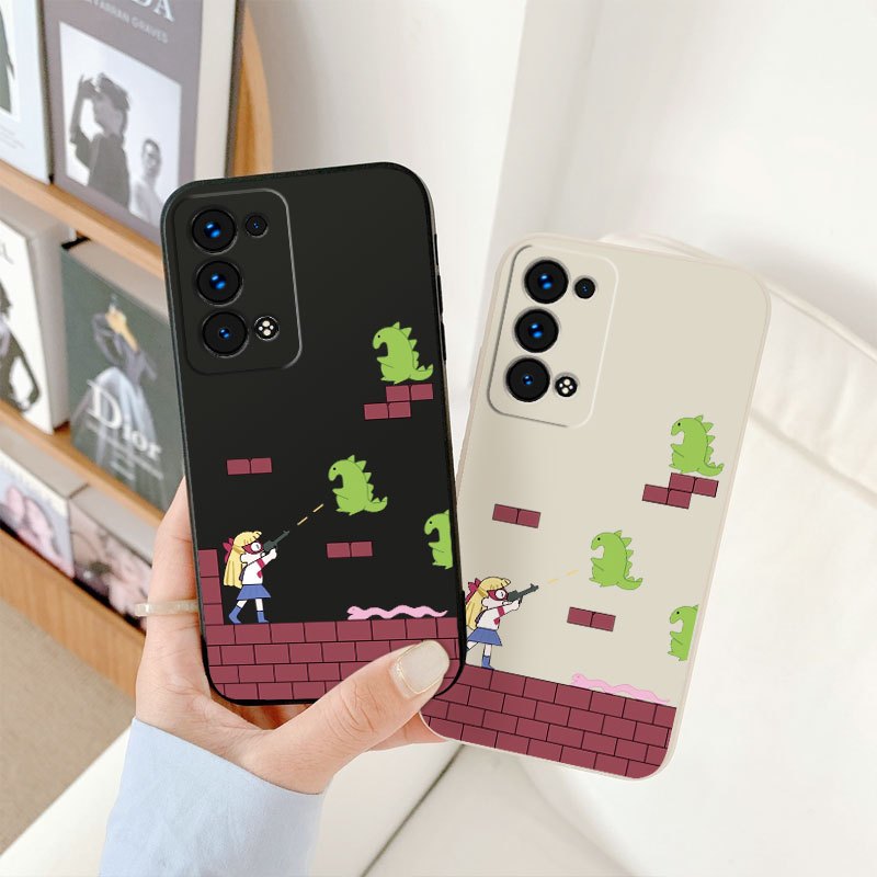 Comprar Funda de silicona líquida de lujo para OPPO A15 A15S A18 A38 A58  A53 A52 A9 A5 2020 A57 A77S A76 A78 A57 A57S A96 4G 5G funda cuadrada