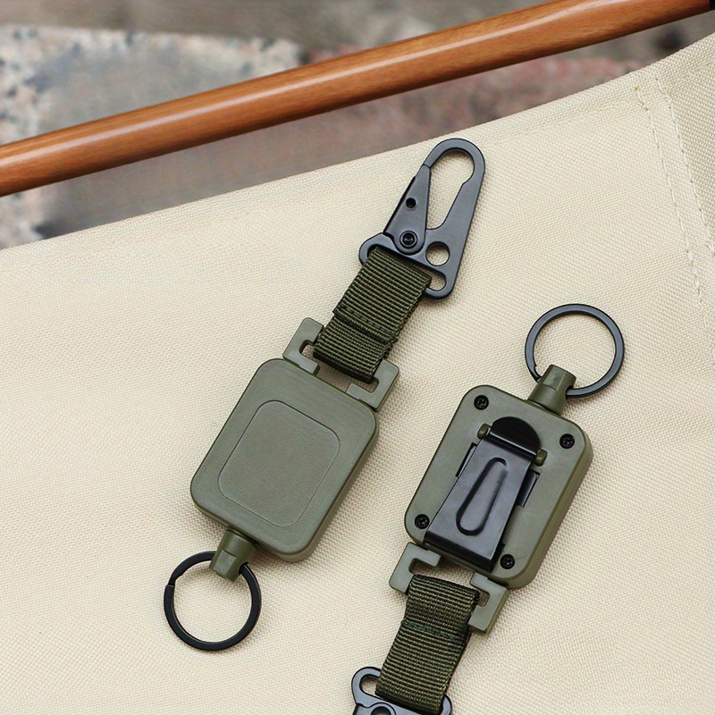 Adjustable Key Chain, Retractable ID Card Badge Holder Keyring For  Backpack, High-strength Wire Cable Keychain For Outdoor Fishing Camping  Hiking