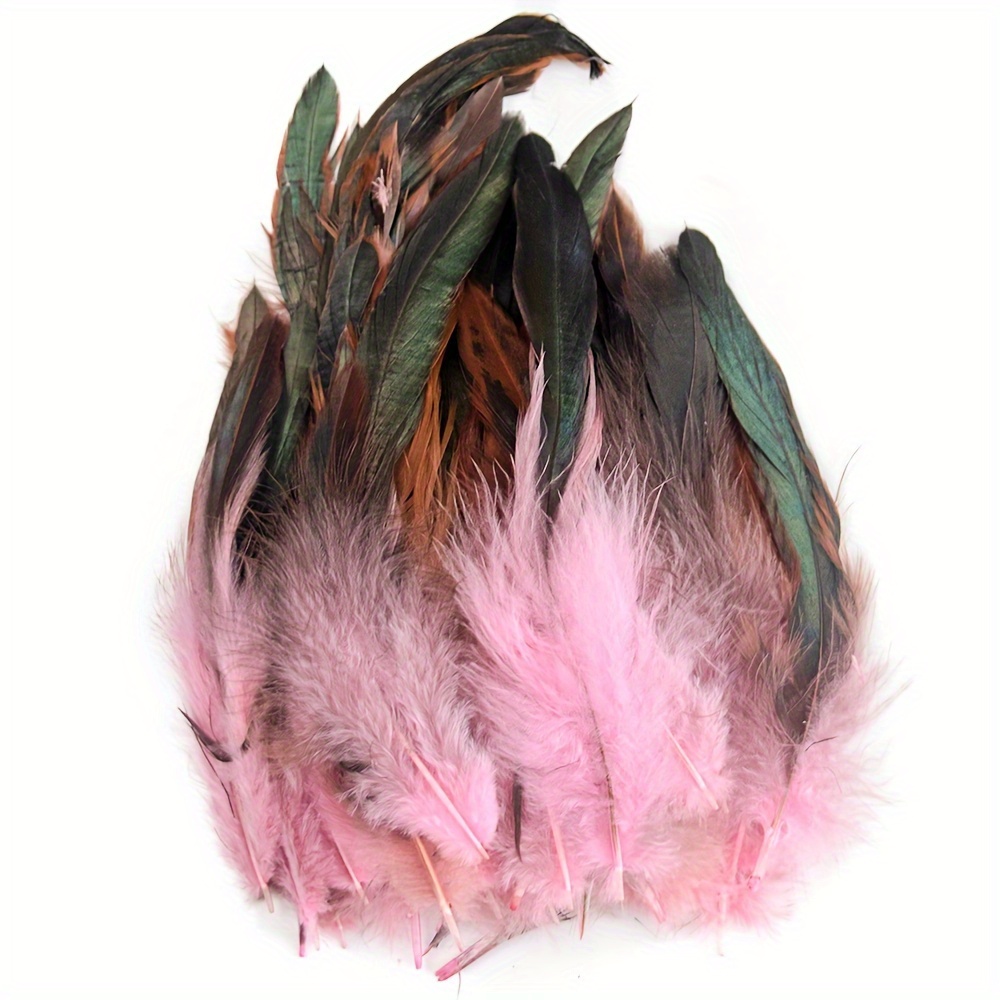 50pcs Wild Chicken Feathers For Crafting, Jewelry Making, Dream