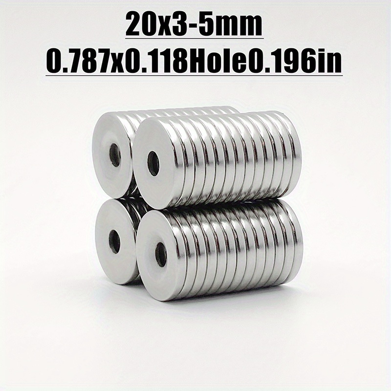 Aimants super puissants - Rond - 20 x 5 mm - 20 pièces