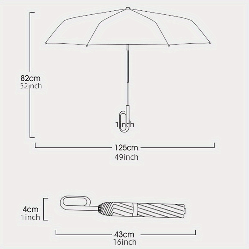 32 Costillas Gran Paraguas Automático Paraguas Plegable - Temu