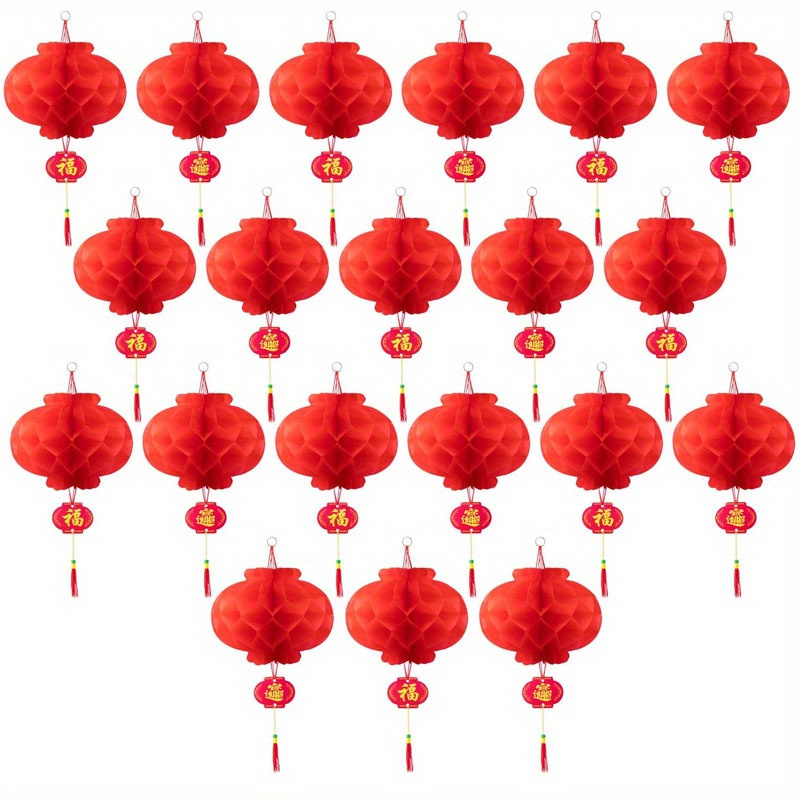 40PCS 2024 Chinese New Year Decorations,Lunar New Year Decor Red