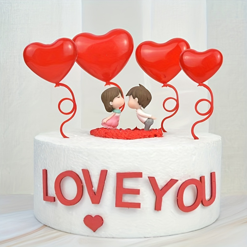 Heart Shaped Cake Toppers Plastic Love Cake Inserts Cake - Temu United  Kingdom