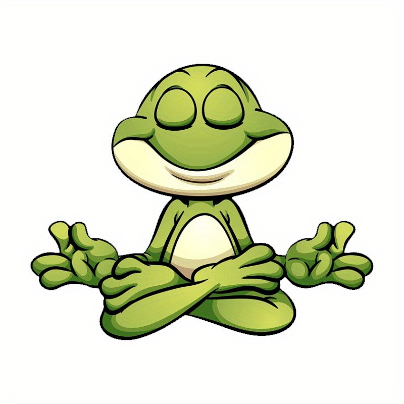 1/2pcs Decorative Yoga Frog Vinyl Sticker - Adheres To Metal Surfaces Like  Fridge, Car, And Signs