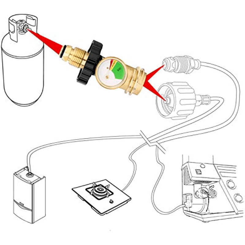 Upgraded Pol Propane Tank Adapter Gauge Converts Pol Lp Tank - Temu