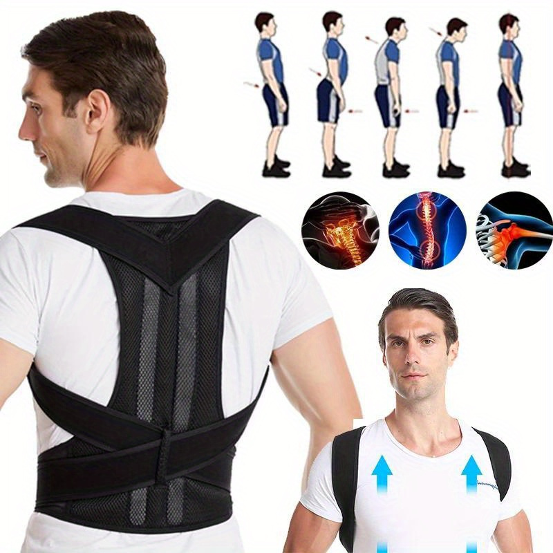 Invisible Smart Posture Corrector Back Support Shoulder Back Posture  Correction Spine Postural Corrector Health Fixer Tape(Black)