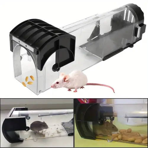 Reusable Plastic Mouse Trap Humane Clear Smart No Kill Rodents