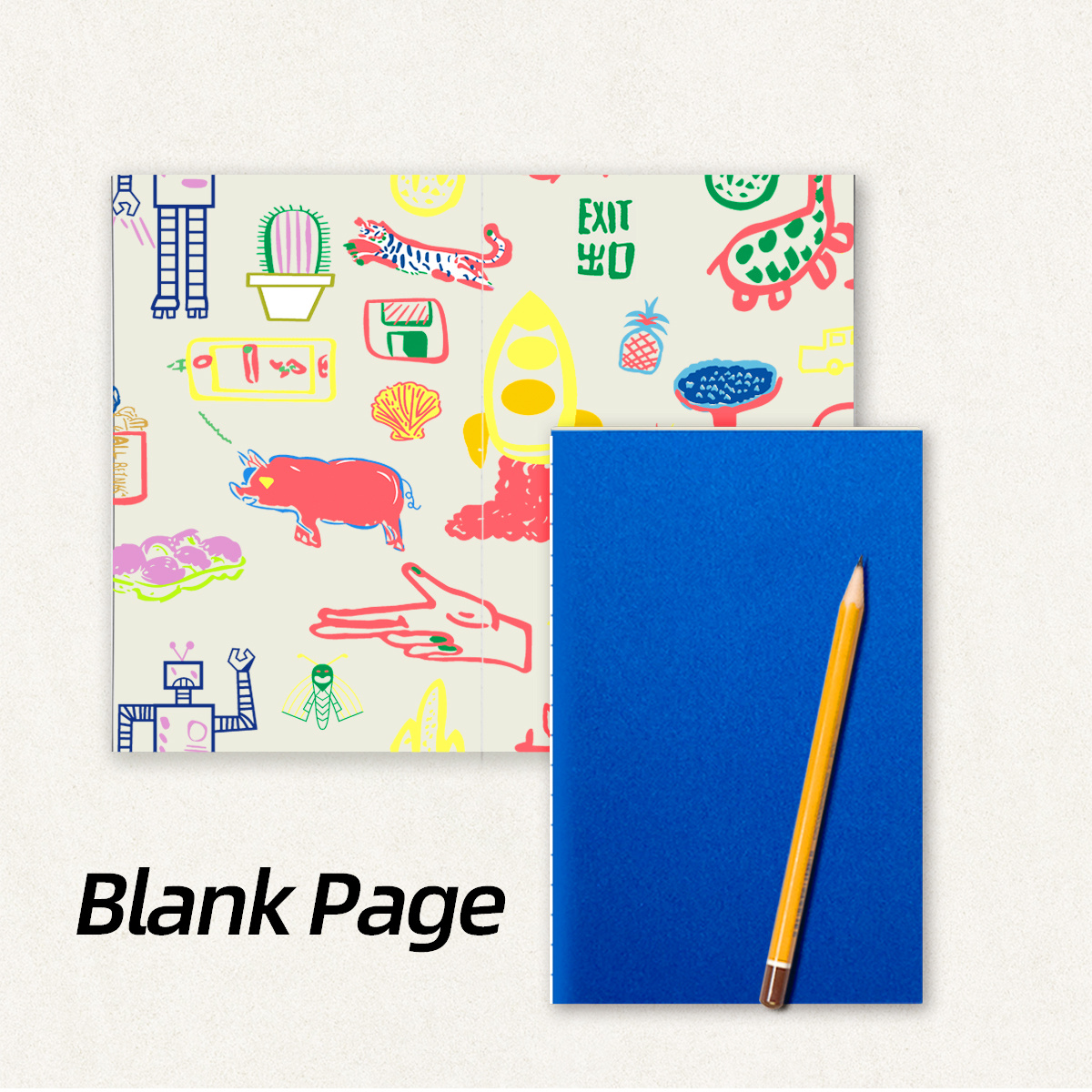 Plain White Blank Book 8W x 6H Hardcover 28 Pages 14 Sheets