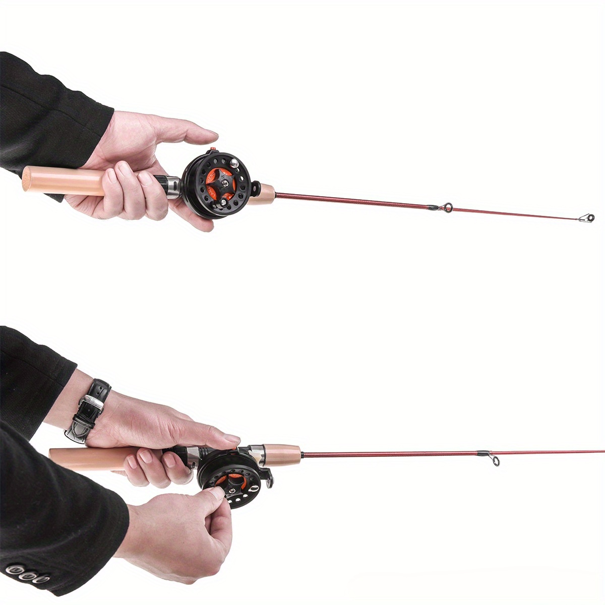 Ultra Short Telescopic Ice Fishing Rod 3b Reel Set Winter - Temu