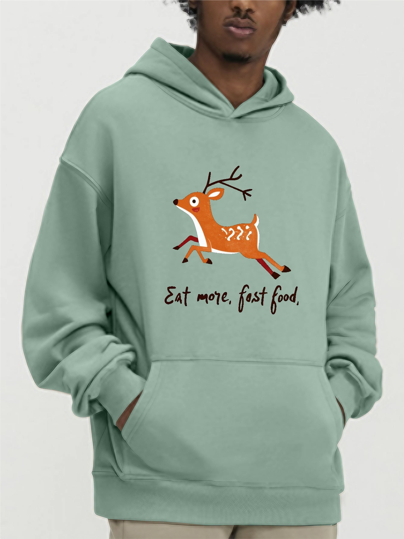 Deer print sweatshirt new arrivals