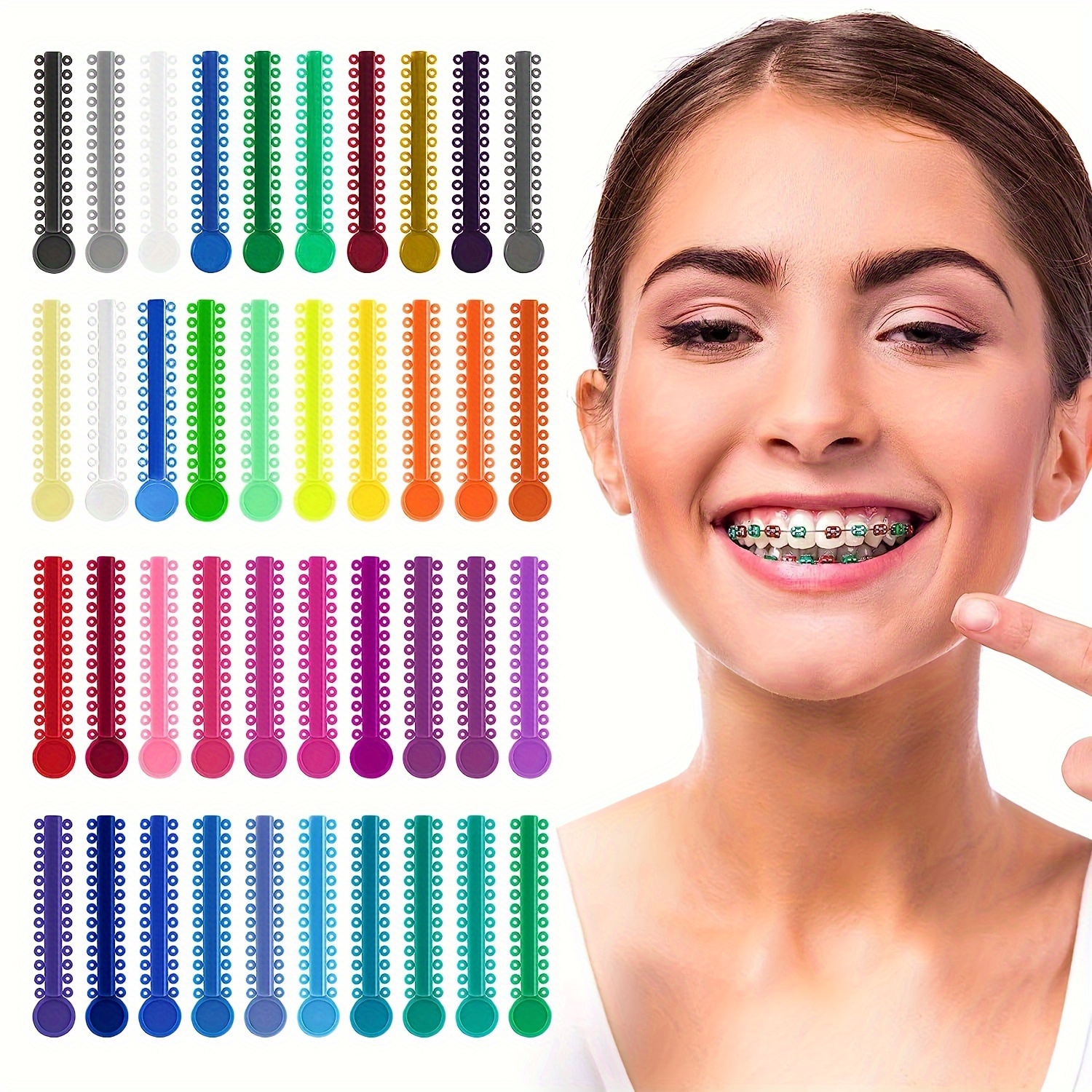 15 Pezzi Di Elastici Dentali In Gomma Per Apparecchi Ortodontici,  Posizionatori Di Elastici In Plastica Monouso, Multi-colori - Temu Italy