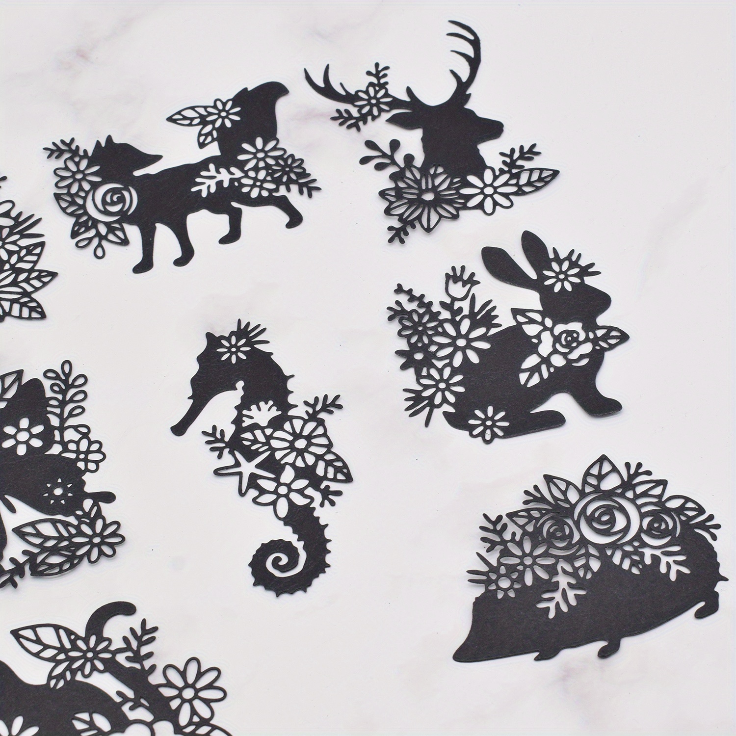 Silhouette Flower Animal Butterfly Deer Unicorn Fox Cat - Temu