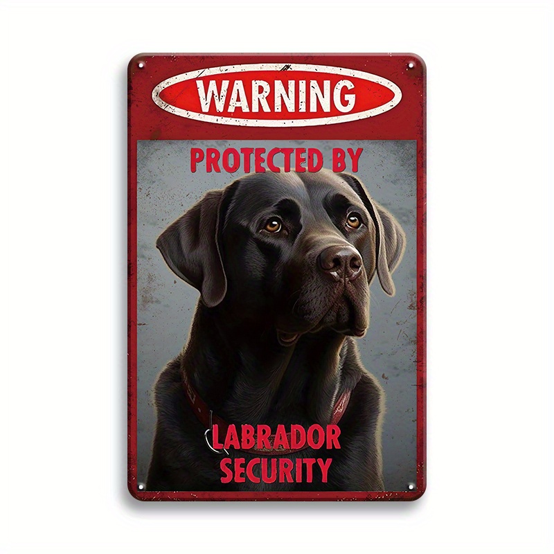 

Vintage Dog Metal Signs - Tin Sign Home Retro Wall Decor, Warning Protected By Labrador Security, Walls Decoration Painting Home Hall Art Wall Decor, Yard, Garden, Easy To Install Eid Al-adha Mubarak