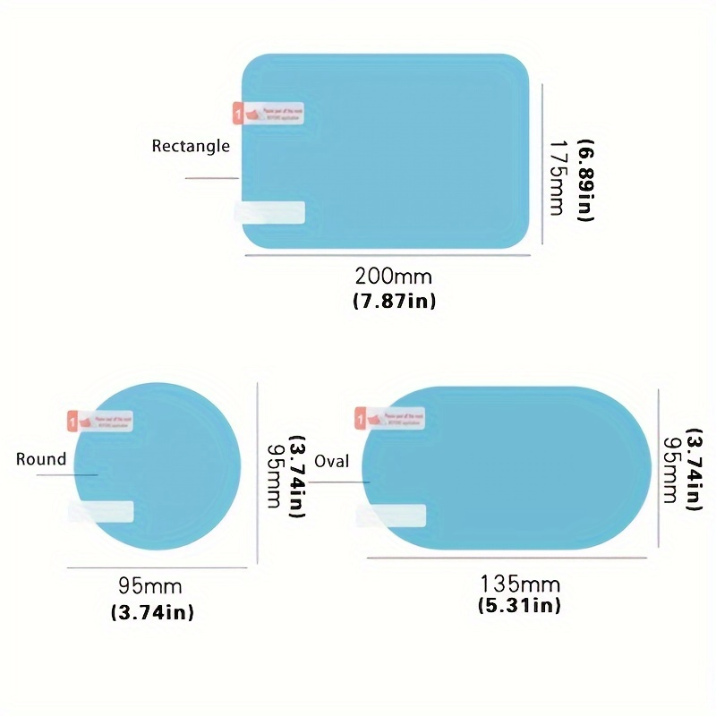 6 Piezas Protector Impermeable Coche Punto Ciego Espejo - Temu