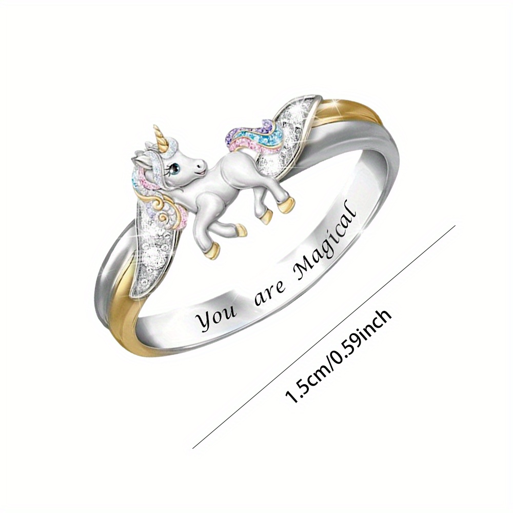 Sterling silver clearance unicorn ring