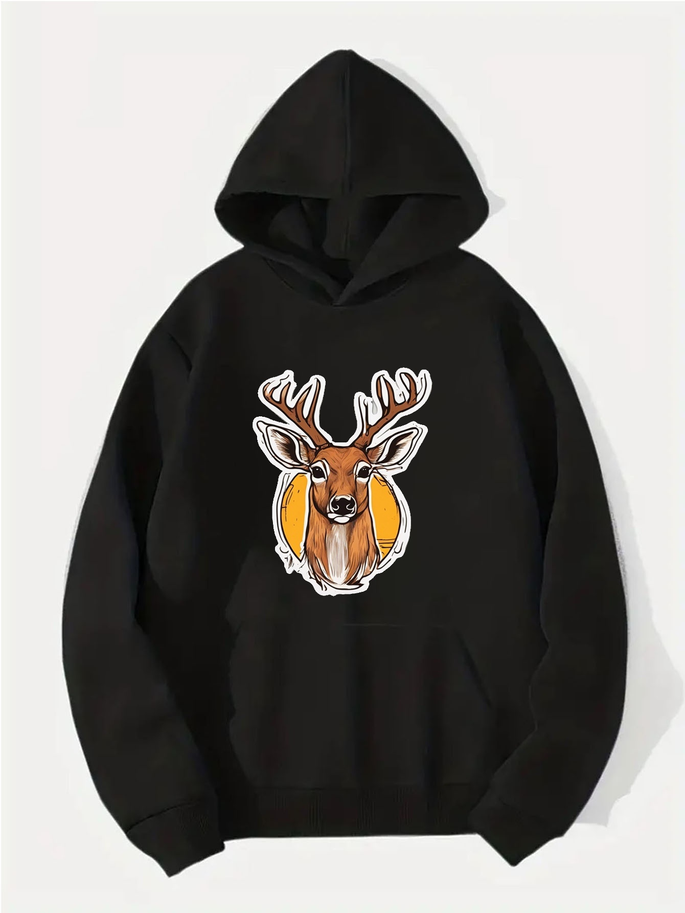 Deer Elk Print Hoodie Cool Hoodies Men Men's Casual Graphic - Temu