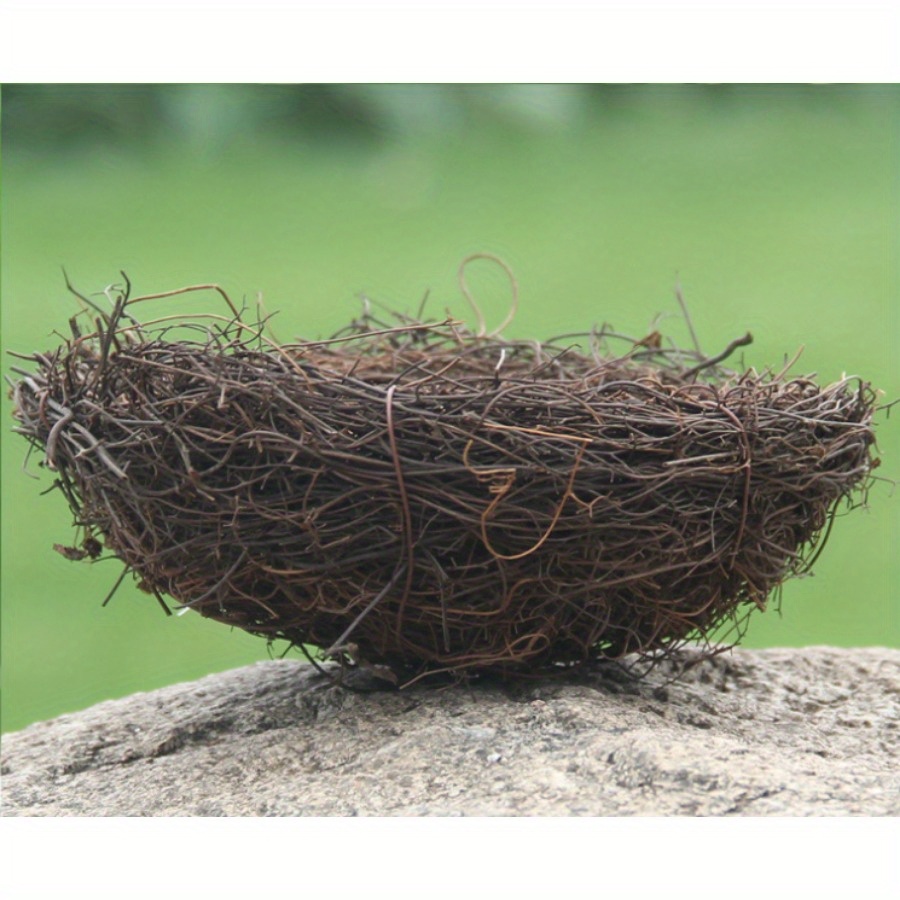 Rattan Bird Nest Simulation Decoration Easter Supplies Soft - Temu