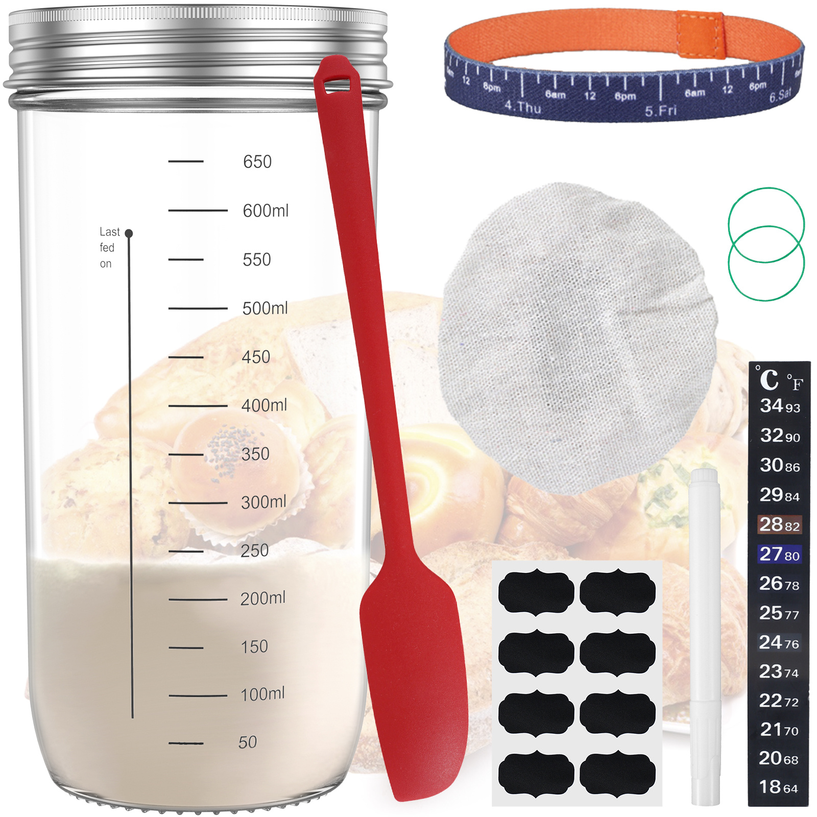 Sourdough Starter Jar Set