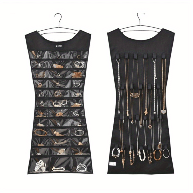 

1pc Portable Vest-shaped Jewelry Organizer - Non-woven, Multi- Bag For Accessories & Personal Items, Jewelry Organizers