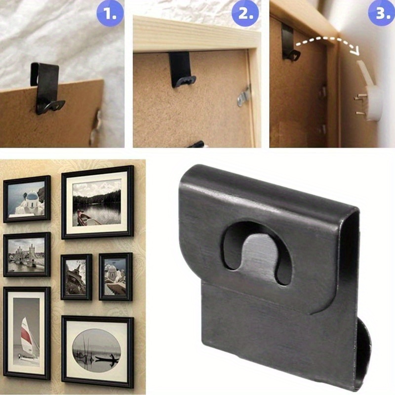100pcs Picture Frame Back Board Photo Wall Artwork Painting Sawtooth S Clip  Over Hanger Hook Holder Hanging Tools