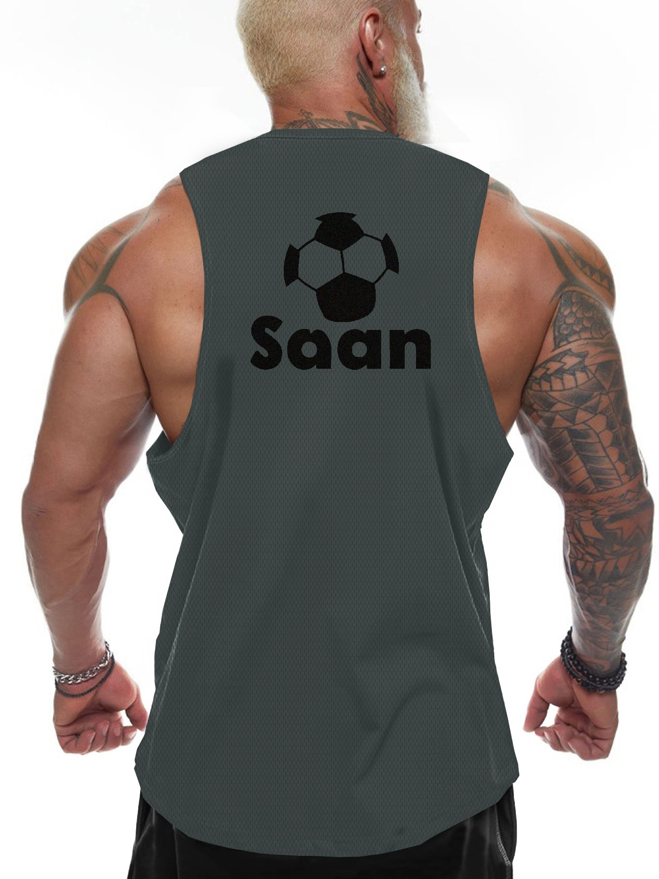 Camiseta Sin Mangas Estampado Gráfico gym Hombre Musculoso - Temu