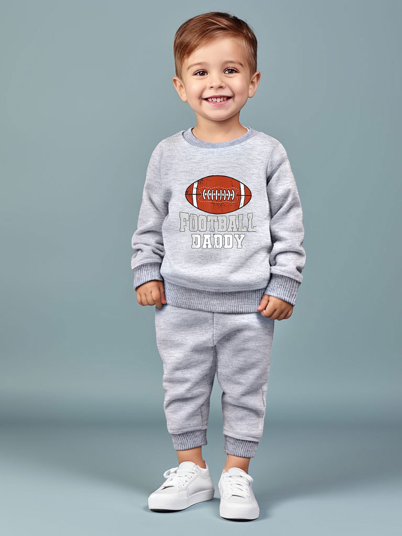 Toddler Boy's Sweatshirt Sweatpants Set Dad + Print Long - Temu