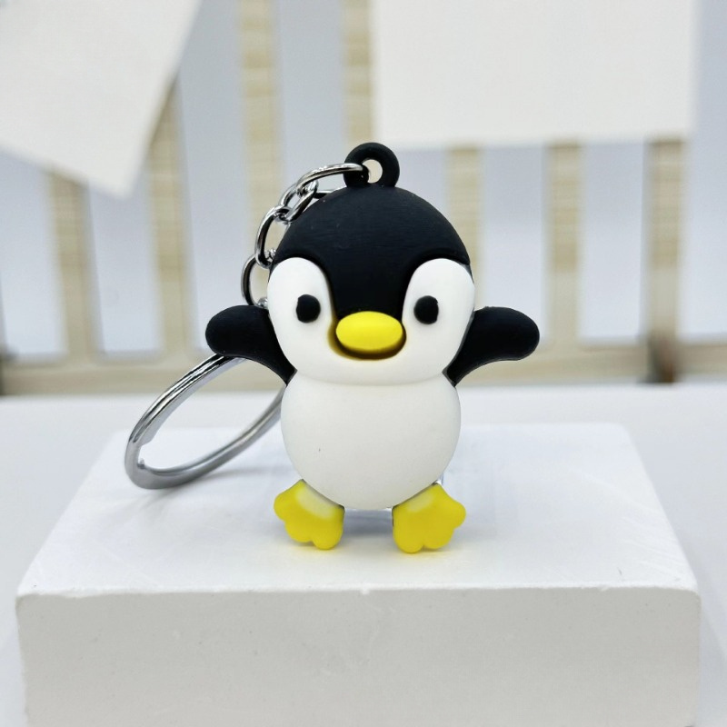 Pinguino carino portachiavi, portachiavi kawaii piccoli animali di