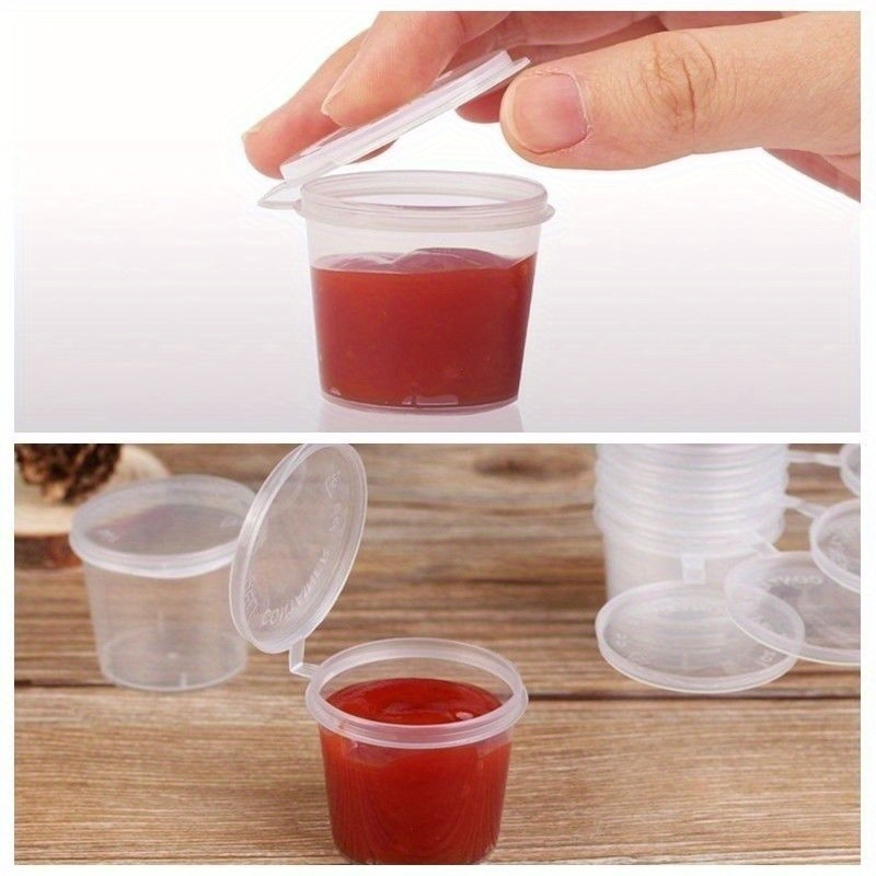 Small Plastic Sauce Cup Food Storage Container Transparent - Temu