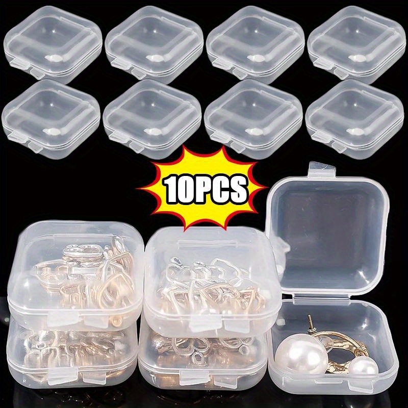 Square Clear Jewelry Box Plastic Transparent Storage Box - Temu