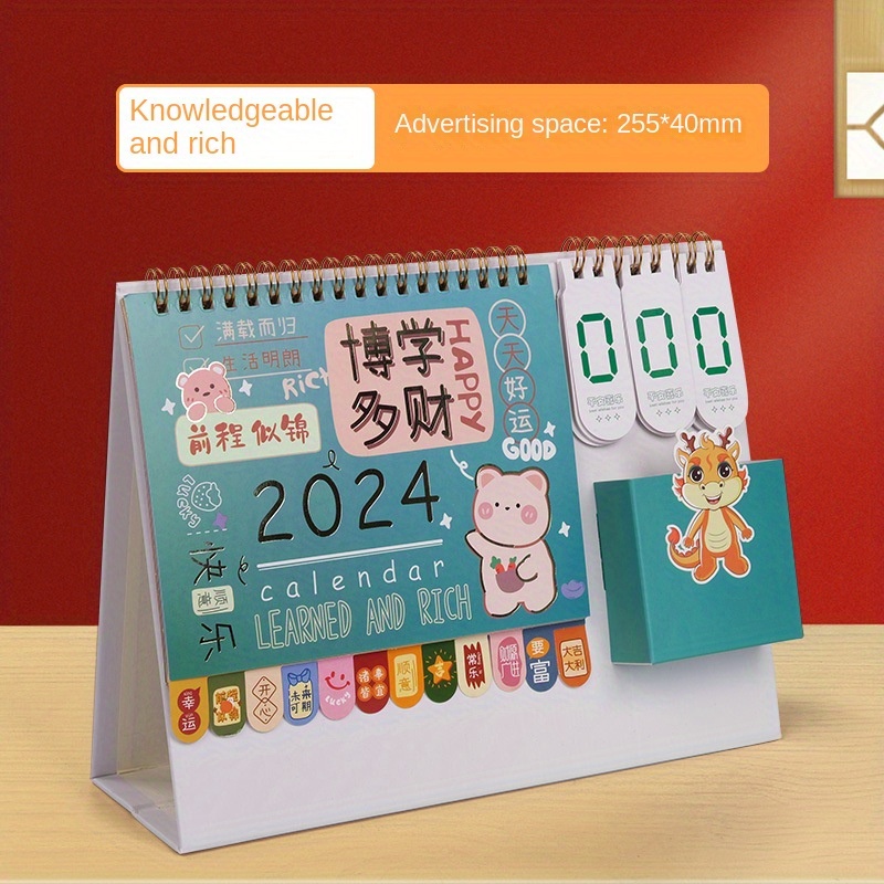Creative Cartoon Calendar 2024 Office Desktop Decoration - Temu