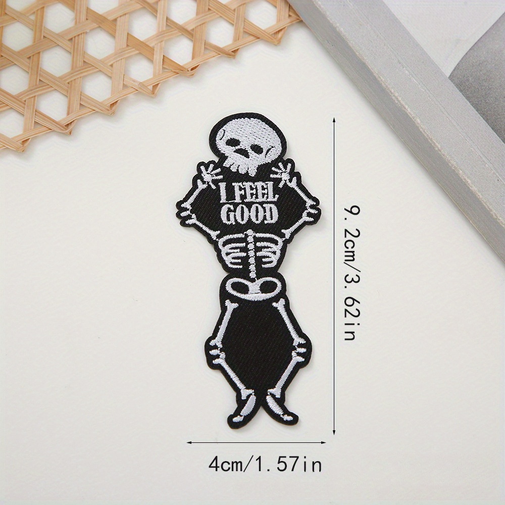 Black Punk Patches For Clothing Embroidery Stripes - Temu