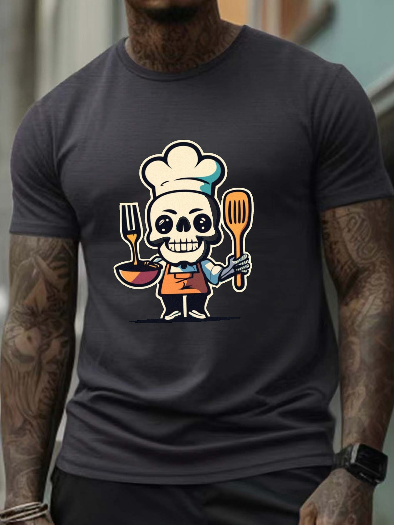 Chef skull outlet t shirt