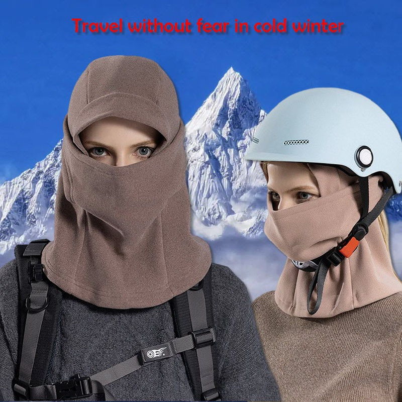 Masque facial cagoule, temps froid Masques de ski cagoule Hiver Coupe-vent  Polaire Unisexe Couvre-visage Chauffe-cou
